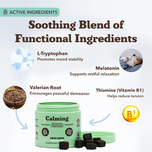 Suplementos para el Cuidado de la Salud de las Mascotas para la Ansiedad, Suplemento Calmante Personalizado para Perros, Masticables Suaves para el Alivio de la Ansiedad, Cáñamo Natural - Product Image 2