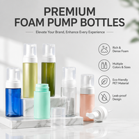 Flacon en PET transparent écologique avec pompe à mousse 100ml 150ml 200ml, distributeur de mousse cosmétique de luxe pour emballage de soins de la peau