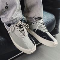Nouvelles baskets vulcanisées en toile avec doublure en tissu, design unique et tendance pour hommes, chaussures de sport décontractées pour hommes, vente en gros