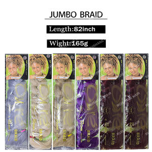 Cheveux LEILONG Synthétiques Doux Légers Type Expression 82 Pouces 165g Tresse Ultra Jumbo Ignifuge - Product Image 1