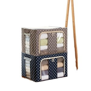 Caja de Almacenamiento de Ropa Plegable de Tela, con Logotipo Personalizado, Cuadrada, Moderna, de Lino, con Tapa - Product Image 3