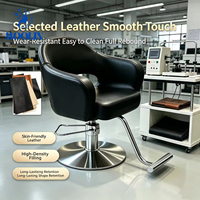 MOOLIN Meilleur mobilier de salon de coiffure, chaise de barbier confortable, pivotante et réglable en hauteur, chaise de coiffure classique et luxueuse, durable