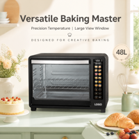 Four à convection numérique 48L grande capacité avec contrôle précis de la température pour la maison et le bureau