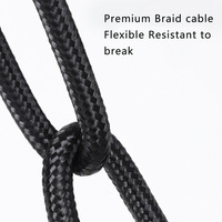 Kabel Data Pengisian Cepat USB C ke USB C PD 60W 3A dengan Logo Kustom Grosir, Kabel Kepang untuk iPhone Android Ponsel