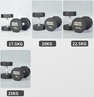 Dumbbell Baja Urethane PU Murah Grosir Kustom, Peralatan Olahraga Gym Kepala Bulat CPU