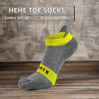 Chaussettes de course athlétiques légères et respirantes à séchage rapide, chaussettes à cinq doigts invisibles pour hommes, durables, sportives, à la cheville