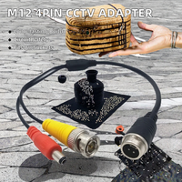 Cooyear Aviation M 12 4Pin mâle BNC DC RCA femelle adaptateur câble lecteur de jeu bureau Protection contre les courts-circuits ABS tout neuf