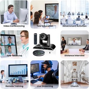 3x Caméras de conférence PTZ <span class=keywords><strong>Zoom</strong></span> avec haut-parleur USB Blue Tooth Système de diffusion <span class=keywords><strong>en</strong></span> direct pour réunions <span class=keywords><strong>en</strong></span> <span class=keywords><strong>ligne</strong></span> - Product Image 5