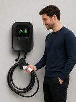 Borne de recharge murale intelligente pour véhicules électriques 7kW 32A, nouvelle norme européenne IP55, station de recharge WiFi pour VE, certifiée CQC CE TUV, fournisseur d'usine