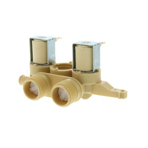Valve d'entrée d'eau électrique en plastique à double port 110 V Wh13X23974 pour machine à laver – Pièce de rechange - Product Image 1
