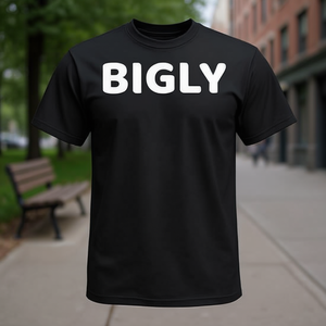 Camiseta Promocional BIGLY Azul Oscuro Jaspeado con Estampado Asphalt Cranberry - Product Image 3