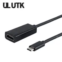ULUTK كابل USB C إلى HDMI من النوع C كابل كابل HDMI لهاتف محمول متعدد الوسائط