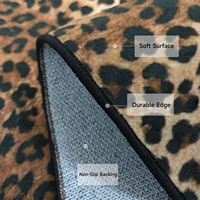 Tapis à imprimé léopard, fabriqué à la machine, moderne, lavable, tapis de salon doux, grand tapis de chambre à coucher, antidérapant, tapis d'intérieur à poils moyens