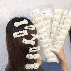 Pinzas para el pelo con perlas, diseño mixto, de plástico, para uso diario, verano 2022, origen Yiwu - Product Image 3