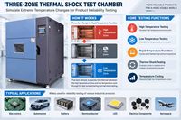 Équipement d'essai d'impact pour contrôles chaud-froid, chambre de choc thermique 3 zones à écran tactile pour laboratoire