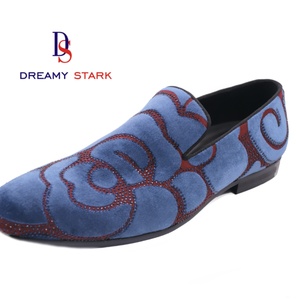 Dreamy Strark Custom Pattern Men's Autumn/Winter High-grade Suede Iron <b>Drill</b> Slip-On Lightweight Comfort Shoes - Product Image 2