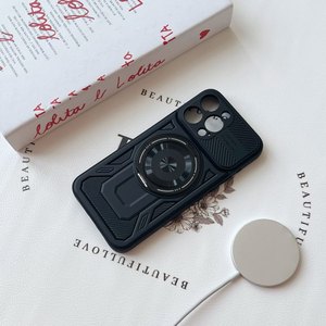 磁気リングアーマー防爆レンズスタンドキックスタンドLichicase回転カメラ360ワイヤレス携帯電話ケース - Product Image 5