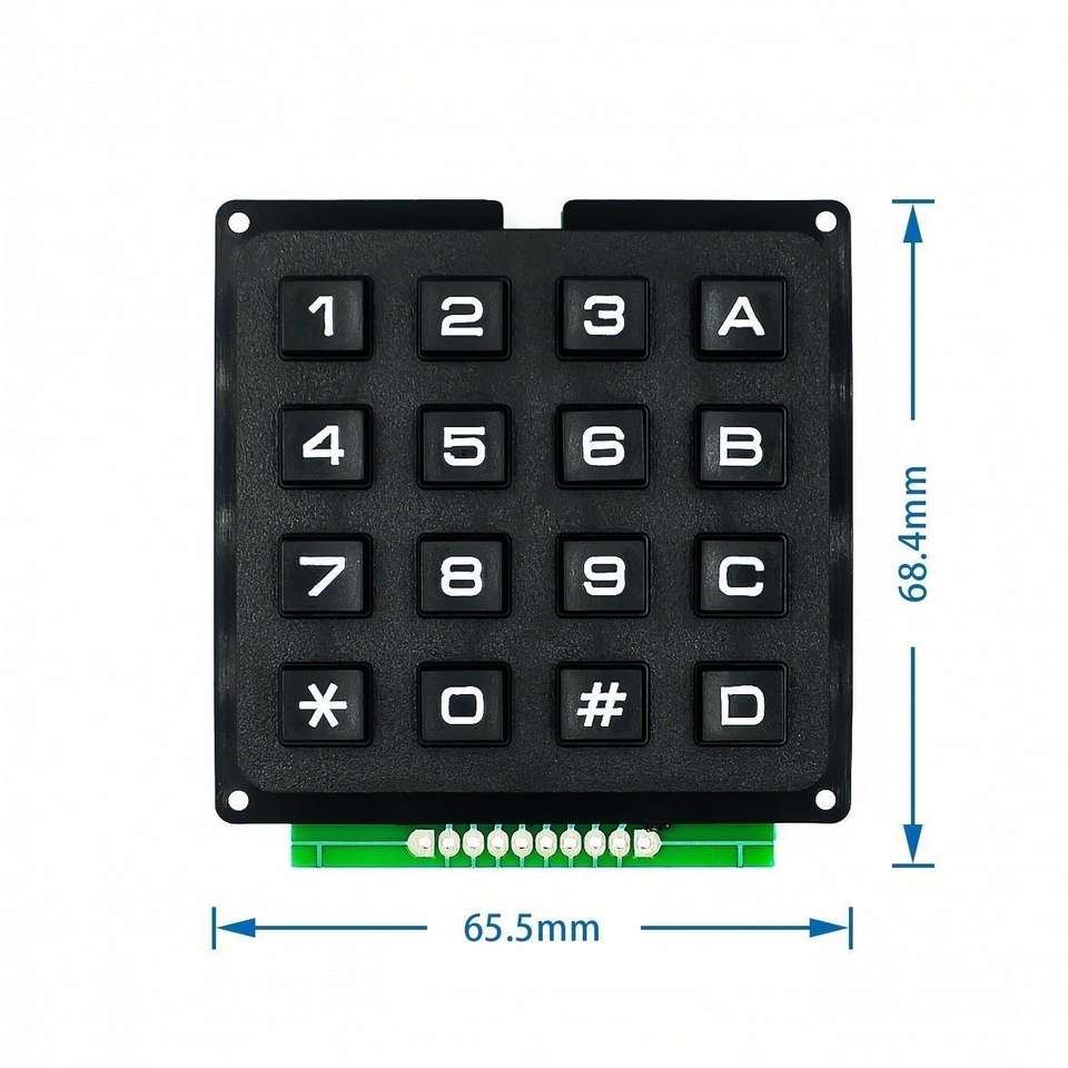 3*4 4*4 Matrix Switch Keyboard Keypad Array Module ABS Plastic Keys 4x4 ...
