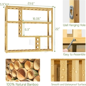 Bamboo <b>Storage</b> Racks Spices for <b>Kitchen</b> Cabinet Countertop <b>Storage</b> Rack - Product Image 6