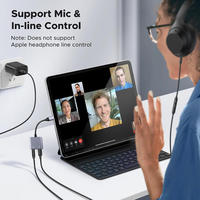 Câble de charge rapide PD60W Type C, dongle audio 2 en 1, adaptateur audio double USB C, convertisseur