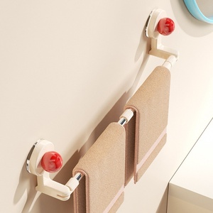 Support mural pliable en plastique à ventouse puissante sans perçage pour serviettes et chaussons – Organisation quotidienne pour salle de bain - Product Image 4