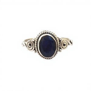 Customized Logo Silver 925 Jewelry Faceted Blue Sapphire Stone <b>Finger</b> <b>Ring</b> Wholesale Sterling 925 Silver <b>Ring</b> Diamond Pearl - Product Image 1
