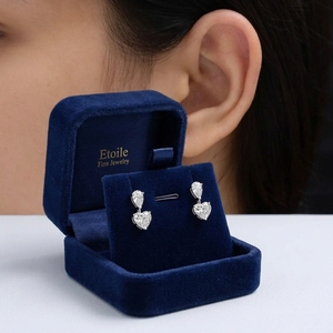 Boucles d'oreilles pendantes minimalistes en zircon taille poire et cœur, 3A CZ, délicates, pour femme, cadeau de bijoux - Product Image 5