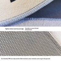 Karierter Runder Teppich Bedruckt aus Polyesterfaser für Wohnzimmer Sofa Couchtisch Schlafzimmer Bodenmatte