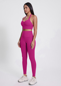 Nuovo Prodotto 2024: Set Sportivo da Donna in Due Pezzi, Leggings e <span class=keywords><strong>Reggiseno</strong></span> Sportivo, Taglie Grandi, Abbigliamento Fitness, Completo Attivo Blu Chiaro - Product Image 4