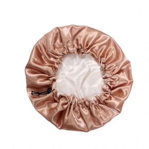 Bonnet de nuit en satin réglable avec logo personnalisé, grand format, doux pour les cheveux, pour femmes et filles, cadeaux promotionnels - Product Image 2