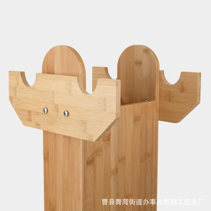 Soporte de suelo de madera de bambú para arco, quiver de tiro con arco, almacenamiento de flechas, soporte tradicional para arco recurvo y compuesto - Product Image 3