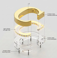 Enseigne LED personnalisée, lettres en métal rétroéclairées, lettres découpées au laser, logo personnalisé, enseigne de réception de bureau, enseigne murale personnalisée pour salon de beauté