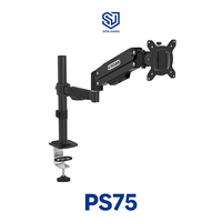 Support d'écran ergonomique à fixation sur bureau, double bras à ressort à gaz, robuste et réglable de 13 à 32 pouces, pour jeux sur ordinateur – Vente chaude OEM/ODM