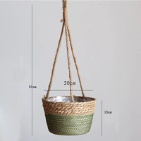 Hängende Pflanzer Korb Jute Seil gewebte Pflanzen Kleiderbügel Indoor Hängende Pflanzen halter Langlebige und elegante hängende Pflanzen halter im Freien