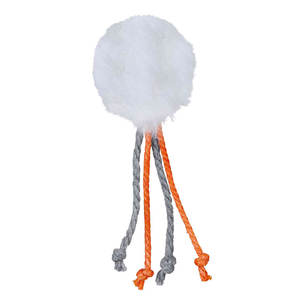 Balle en peluche avec clochette et ficelle 4 cm, jouet interactif pour animaux de compagnie - Product Image 3
