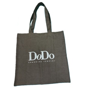 Bolsa de lona de algodón con logotipo personalizado ecológico, bolsa de compras con cordón reutilizable para mujeres, regalos y viajes - Product Image 1