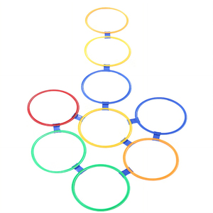 Set di Anelli per Salto Hopscotch in Plastica Resistente, Colore Personalizzabile, Attrezzatura per Allenamento Sensoriale per Bambini, Giocattolo per Parco Trampolino Interno ed Esterno - Product Image 3
