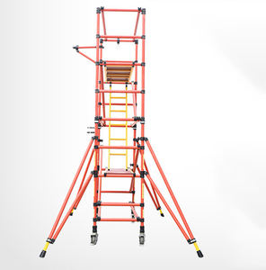 ชุดอุปกรณ์นั่งร้านไฟเบอร์กลาสแบบเคลื่อนที่ได้ ฉนวนกันความร้อนเต็มรูปแบบ สำหรับงานไฟฟ้าแรงสูง - Product Image 2