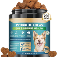 Tablet Kunyah Probiotik Felyon untuk Anjing - Vitamin D3/E Tinggi Protein, Mendukung Kesehatan Usus & Imunitas, Semua Ras & Usia