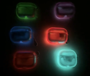 เคสหูฟัง TPU PC น้ำหนักเบา ดีไซน์ทันสมัย สำหรับ AirPods Pro 2 ลายทรายเรืองแสงสุดเท่ พร้อมพวงกุญแจ - Product Image 6