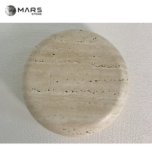 Decoración moderna <span class=keywords><strong>de</strong></span> mármol <span class=keywords><strong>de</strong></span> piedra Natural, regalos para el hogar, cuenco curvo para servir mármol travertino Beige, Cuenco para <span class=keywords><strong>dulces</strong></span> - Product Image 5