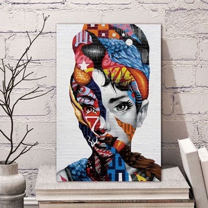 Peinture à l'huile sur toile abstraite moderne femme <span class=keywords><strong>pop</strong></span> <span class=keywords><strong>Art</strong></span>, affiches et imprimés <span class=keywords><strong>Pop</strong></span> Wall-<span class=keywords><strong>Art</strong></span> décor peinture - Product Image 2