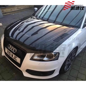 Para <span class=keywords><strong>Audi</strong></span> <span class=keywords><strong>A3</strong></span> 8P 2010, Rejillas de Ventilación de Fibra de Carbono Regular/Forjada, Cubierta del Motor, Capó, Kit de Carrocería - Product Image 6