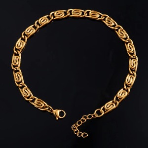 Bracelet torsadé unique en acier inoxydable pour femmes et hommes, chaîne de cheville/main avec rallonge, accessoires de bijoux d'été - Product Image 2
