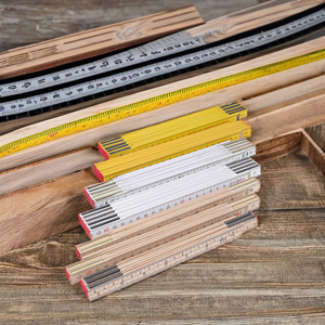 Règle pliante en bois échelle précise M 5 pliante 2M 10 lien à ressort pliant règle pliante en bois mesures métriques pour les charpentiers - Product Image 5