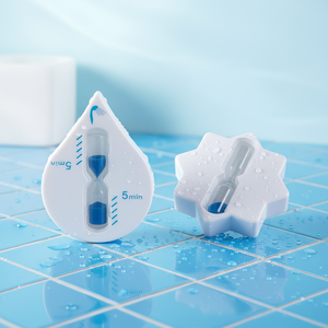 Minuteur de douche rotatif étanche fait main, design goutte d'eau octogonal mignon, minuteur à sable de 5 <span class=keywords><strong>minutes</strong></span> pour salle de bain et brossage des <span class=keywords><strong>dents</strong></span> des enfants - Product Image 1