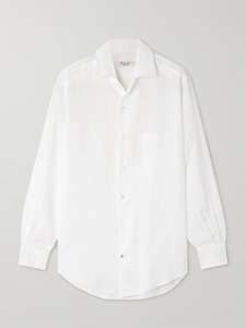 Completo Formale Personalizzato per Donna: Pantaloni a Gamba Larga e Camicia Bianca in Lino, Set Casual in Lino - Product Image 2