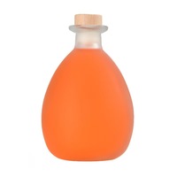 Bouteilles en verre en forme de goutte d'eau givrée Berlin Packaging pour diffuseur de roseaux, café, thé, jus, vin, capacité 100 ml 250 ml, bouchon en liège