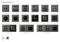 Panneau de commutation de scène intelligent KNX/EIB 4 gangs 8 touches, interrupteur métallique pour hôtel, villa, éclairage intelligent