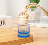 Diffuseur de parfum liquide suspendu 8 ml pour voiture avec bouchon en bois, flacon de parfum en verre à suspendre
